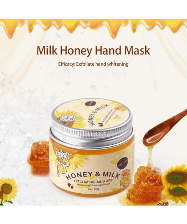 Milk & Honey Hand Peeling Mask 50g - Moisturizing Brightening Treatment for Dry Rough Skin - Buy Online on GoSupps.com