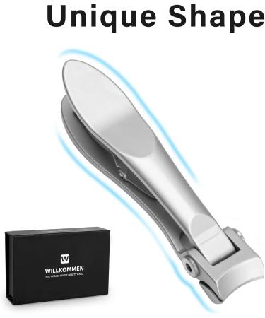 Nail Clipper Nail Cutter for Thick Toenails - Extra Wide Jaw Opening Nail Clippers Large Toenail Fingernail Nail Clippers with File and Gift Box for Men Women Seniors (Silver) - Buy Online on GoSupps.com