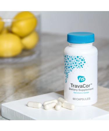 NeuroScience TravaCor - Serotonin Supplement with L-Theanine, 5-HTP, B12, and Vitamin B6 - Mood Enhancement, Stress Reduction - 120 Capsules - Buy Online on GoSupps.com