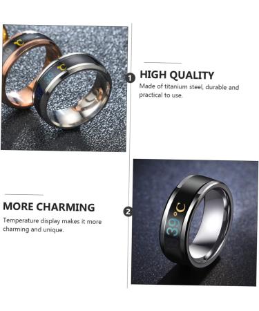 Galpada 3 pc Sensitive Couple Rings - Stainless Steel Promise Rings for Men | Aesthetic Jewelry for Couples | 1.74x1.74cm | International Shipping - Buy Online on GoSupps.com