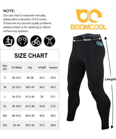 Buy Boomcool Men's Compression Pants - XXL Black/Gray Running Trousers with Pockets for Fitness Gym Yoga & Cycling | International Shipping Available - Buy Online on GoSupps.com