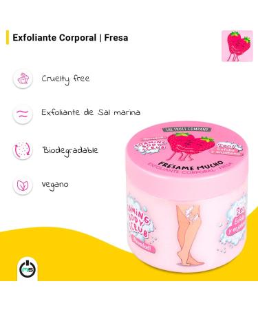 The Fruit Company Strawberry Body Scrub 400g | 2 in 1 Exfoliate & Soap - Buy Online on GoSupps.com