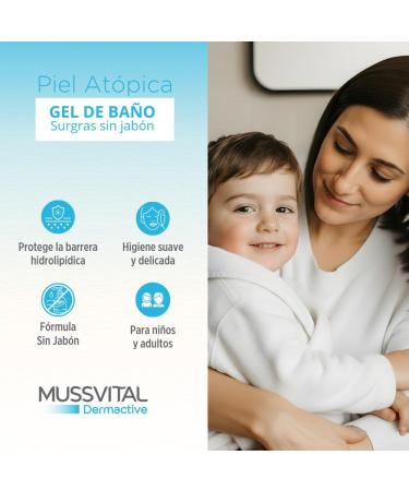 Peroxfarma SA Mussvital Dermactive Bath Gel for Atopic Skin 750ml - Buy Online on GoSupps.com