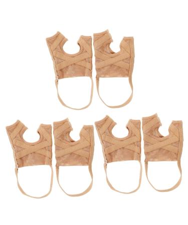 Sosoport 3 Pairs Toe Orthosis Foot Care Products Bunion Cushion Toe Dividers Toe Splitter Foot Products Toe Separators for Men Bunion Pad for Men Toe Separators for Women Bunion Pads Cloth 15.00X8.50X1.00CMx3pcs Light Brownx3pcs