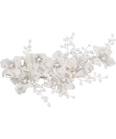 Frcolor Crystal Bridal Hair Side Clip Rhinestone Pearl Wedding Hair Accessories for Bride Bridesmaids Headpiece for Wedding - Buy Online on GoSupps.com