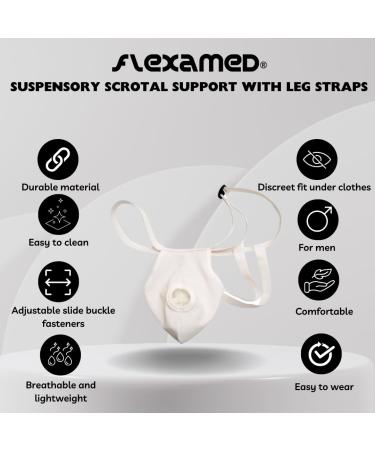 Buy Suspensory Scrotal Support with Leg Straps | Premium Comfort & Support | International Shipping Available - Buy Online on GoSupps.com