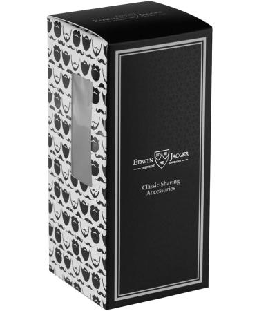 Edwin Jagger 1EJ336Synst Classic Vegan Shaving Brush - Eco-Friendly Silver Tip Brush for Men & Women | Perfect for Shaving Cream & Soap - Buy Online on GoSupps.com