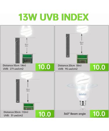 Caldarax 10.0 UVA UVB Bulb - 13W Compact Light for Desert Reptiles | E27 Tortoise Reptile Light for Lizard, Turtle, Snake, Chameleon, Bearded Dragon - Buy Online on GoSupps.com
