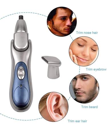 Buy Painless Rechargeable Ear & Nose Hair Trimmer - Waterproof Dual Edge Clipper for Easy Grooming | Unisex & Easy to Clean - Buy Online on GoSupps.com