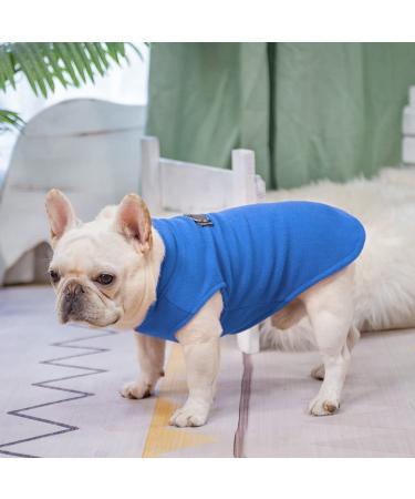 BEAUTYZOO Dog Fleece Vest Sweater Winter Jacket - Navy Blue | D-Ring Leash | Cold Weather Coat Hoodie for Small & Medium Dogs - Buy Online on GoSupps.com