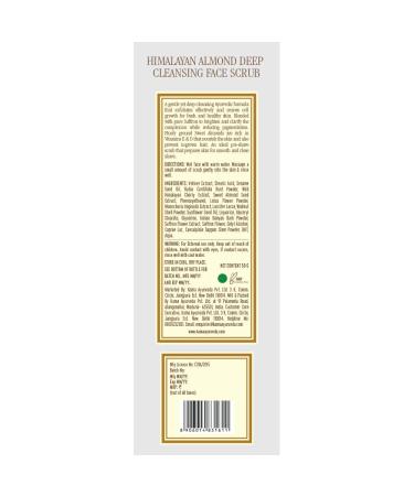 Kama Ayurveda Himalayan Almond Deep Cleansing Face Scrub for Men - 50g | Best International Shipping & Gentle Exfoliation - Buy Online on GoSupps.com