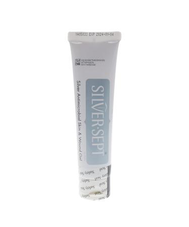 Silver-Sept Silver Antimicrobial Skin and Wound Gel, 3 oz. Tube for Foot and Leg Ulcer Treatment, 1st and 2nd Degree Burn Care
