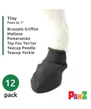 PAWZ Tiny Dog Boots - Black - Perfect Fit for Very Small Dogs | Durable & Stylish Protection - Buy Online on GoSupps.com