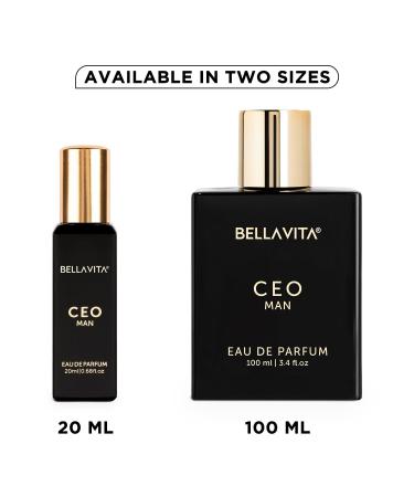 BellaVita Luxury CEO Man Eau de Parfum Travel Size Edition 20 ml | Mens Pocket Perfume | Long-Lasting Mini Perfume with Lemon Lavender Tonka & Agarwood| Compact Perfume for Men |Cruelty-Free Perfume - Buy Online on GoSupps.com
