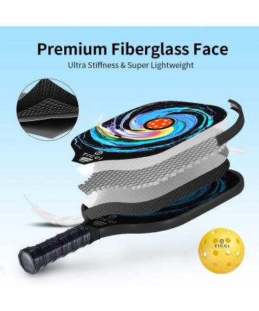 TICCI Pickleball Paddle Set of 2 - USAPA Approved Graphite Rackets with 4 Balls - Ideal for Beginners and Pros - Includes Mesh Bag and Carry Bag - Buy Online on GoSupps.com