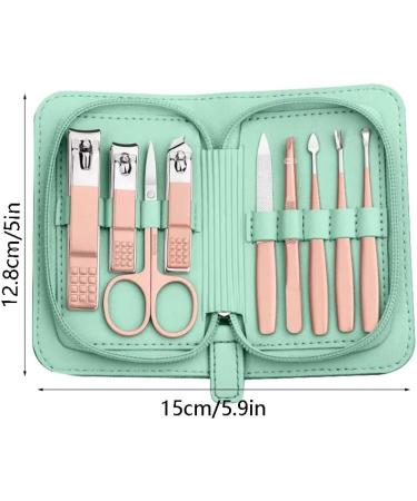 Nail Scissors Nail Scissors Set Portable Manicure Set Travel Manicure Set with Leather Bag for Men and Women Everyday use Toenail Clippers (Color : Green) - Buy Online on GoSupps.com