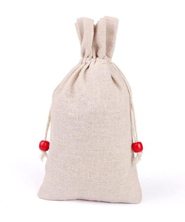 IWOWHERO Present Bags 10pcs Candy Bags Goody Bags Canvas Drawstring Bags Candy Pouch Burlap Bag An Fruit Christmas Bag 13X23cm As Shown - Buy Online on GoSupps.com