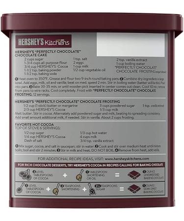 Hershey's 100% Cocoa Natural Unsweetened 8oz. | Perfect for baking and beverage-making | 226g x 2 Packs - Buy Online on GoSupps.com