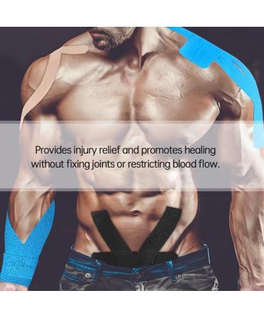 Buy Kinesiology Tape - Muscle Support Elastic & Breathable for Knee Pain Relief - Blue | International Shipping - Buy Online on GoSupps.com