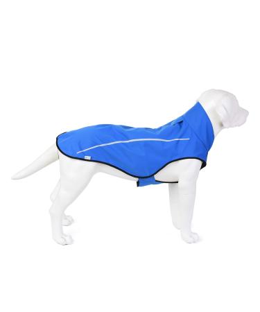 Mile High Life Hundersmantel Adjustable waterproof pet clothing light rain jacket with reflective strip Easy entry -level closure (L blue) Large blue - Buy Online on GoSupps.com
