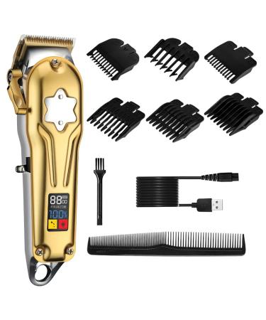 Hair Clippers for Men Professional All-Metal Electric Hair Clippers Hair Trimmer for Men Cordless Barber Hair Cutting Grooming Kit Rechargeable