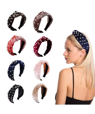 Pearl Twist Velvet Headband for Women Elegant Bling Hair Accessory in Black - Buy Online on GoSupps.com