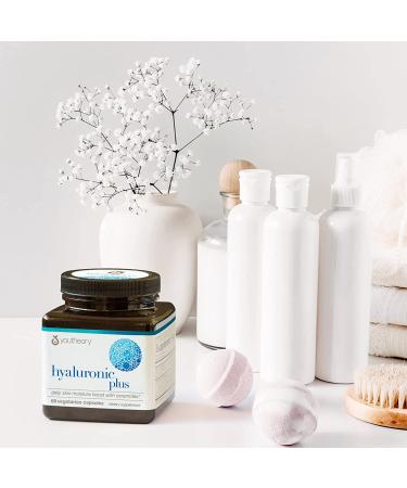 Youtheory Hyaluronic Plus - 60 Vegetarian Capsules for Hydrated Skin & Joint Support - Buy Online on GoSupps.com