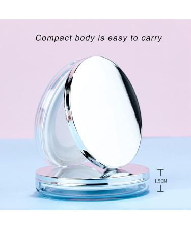 Portable Empty Powder Box Loose Powder Box With Puff Refillable Powder Box Empty Powder Box Empty Powder Box With Powder Puff Box With Compact Mirror and Elastic Mesh Filter - Buy Online on GoSupps.com