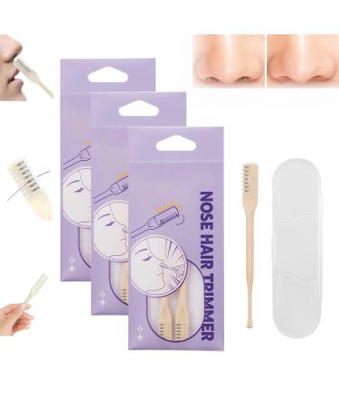 Bloame Nose Hair Trimmer 2-in-1 Nasal Hair Cutter Bloame Nose Trimmer Bloame Nose Hair Trimmer for Women and Men 360 Rotating Nose Hair Trimmer Upgrade Double Sided Nose Hair Knife 3 Pcs