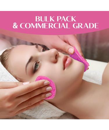 120-Count Natural Cellulose Facial Sponges for Cleansing & Makeup Removal - Eco-Friendly Pink Spa Sponges - Buy Online on GoSupps.com