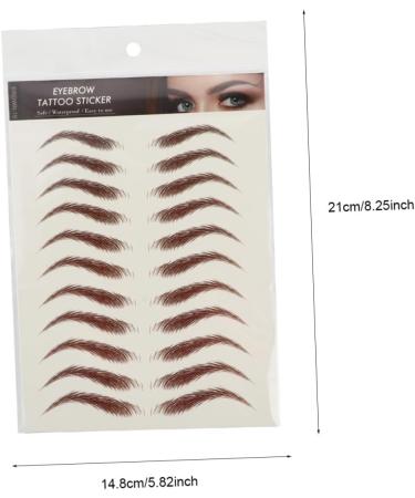 OHPHCALL 12 Sheets Brow Stickers False Eyebrows Cosmetics Temporary Eyebrows Makeup Stickers 21x14.8cmx3pcs Brownx3pcs - Buy Online on GoSupps.com