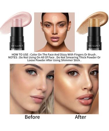 Afflano Waterproof Cream Highlighter Stick - Long Lasting Champagne Shade - Cruelty Free - Buy Online on GoSupps.com