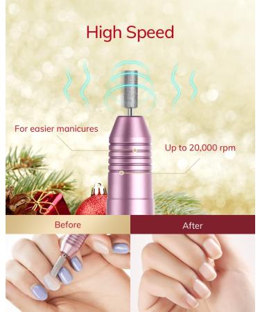 Aevo Portable Electric Nail Cutter Set | Professional Compact USB Nail File for Home Manicure & Pedicure | 11 Attachments for Acrylic Gel & Callus Care - Buy Online on GoSupps.com