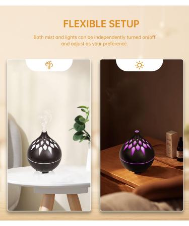 Diffusore di Oli Essenziali Fishcovers AD-02 150ml | Umidificatore Aromi in Legno con 8 Colori LED per Casa e Ufficio - Buy Online on GoSupps.com