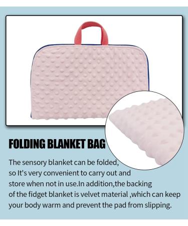 Alzheimer's and Dementia Sensory Fidget Blanket for Anxiety Relief - Pink - Buy Online on GoSupps.com