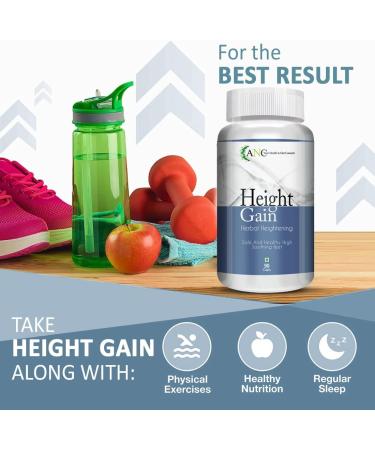 RS Height Gain Supplement with Ashwagandha 60mg Helps In Increase Height | Body Muscle Growth | Stamina & Strength 90 Capsules For Men & Women (Pack of 1) - Buy Online on GoSupps.com