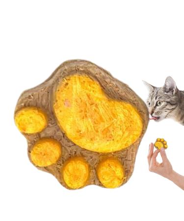 Kitten Treats - Cat Treats for Indoor Cats - Natural Healthy Cat Snacks Treats | Cat Paw Biscuits Cat Treat | Dry Cat Treats Kitten Treats | Kitten Treats Paw Shape Cat Food Treats | Treats for Cat Yellow - Buy Online on GoSupps.com