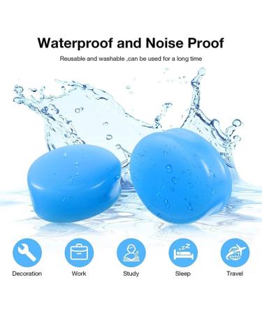 12 Pairs Ear Plugs for Sleeping Soft Reusable Moldable Silicone Earplugs Noise Cancelling and Sound Blocking Ear Plugs with Case 32dB NRR Suitable for Swimming Concerts Airplane Travel - Buy Online on GoSupps.com