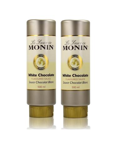 2 x Monin white chocolate sauce 500 ml - white Chocolate flavoured sauce