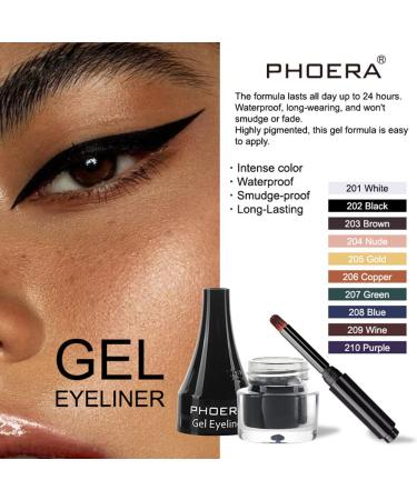 Go Ho Brown Eyeliner Gel Pot - High Pigmented Matte Cream Eye Makeup with Brush for Women - Buy Online on GoSupps.com