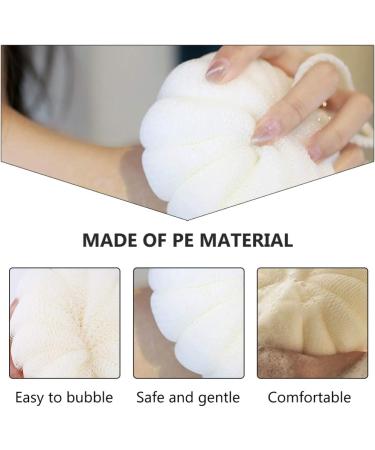 Healifty 2pcs Large Bath Ball - Adhesive Wall Hangers Tub Cleaner Shower Sponge Body Scrubber & Loofah | Premium Bath Sponges for Adults & Babies - Buy Online on GoSupps.com