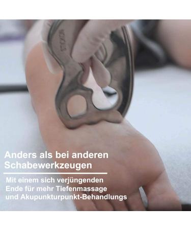 JustSun Gua Sha Scraper - Stainless Steel IASTM Tool for Soft Tissue Massage & Muscle Pain Relief - Buy Internationally - Buy Online on GoSupps.com