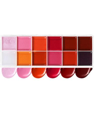 Lip Gloss Palette | Eyeshadow Palettes - Waterproof Moisturizing Kit Vibrant Pigmented Shades 12 Lip Gloss Colors for Women - Buy Online on GoSupps.com
