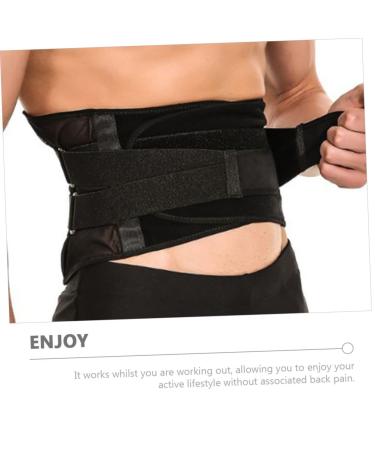 Buy Protection Sports Back Support Brace for Home Fitness - Breathable Nylon Support for Men & Women - 110x22CM - Black - Buy Online on GoSupps.com