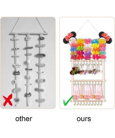 Fouvin Baby Headband & Loop Holder Organizer - Beige Hair Accessories Rack for Girls Room - Buy Online on GoSupps.com