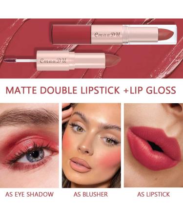 Evpct 2-in-1 Matte Lipstick & Liquid Lipstick Set for Women - Red, Pink, Mauve, Nude, Brown, Beige - Long Lasting, Smudge Proof, Waterproof - 3Pcs Pack - Buy Online on GoSupps.com