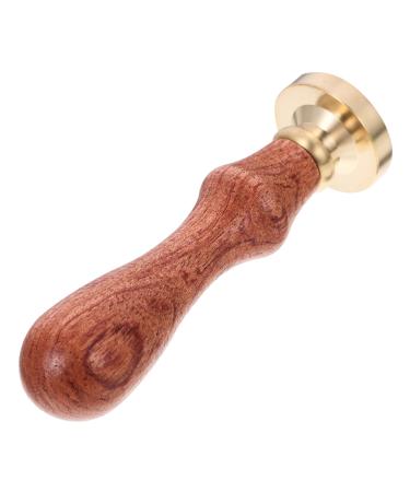 DRESSOOS 1pc Dispensing Plate Tool Eyeshadow Applicator Blush Stamper Vintage Envelopes Hotfix Wooden Handle 1 count (Pack of 1) Golden