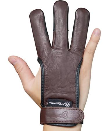 ArcheryMax 3 Finger Leather Shooting Glove - Medium Size - Buy Online on GoSupps.com