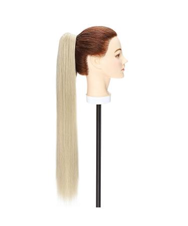 Claw Clip Ponytail Extensions - 66cm Ash Blonde & Bleach Blonde Real Hair - Smooth & Natural Look - Buy Online on GoSupps.com