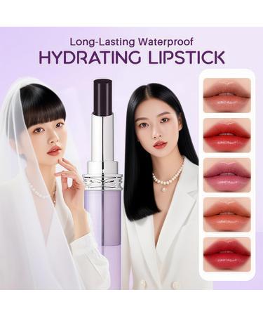 Long-lasting waterproof moisturizing lipstick for full lips water and smudge resistant moisturizing lip gloss for women (04) - Buy Online on GoSupps.com
